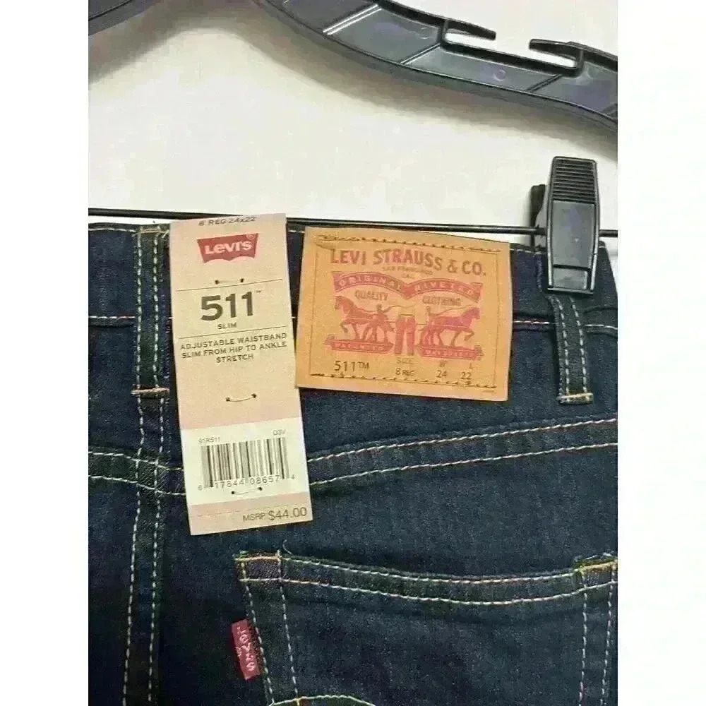 LEVI’S 511 Jeans - Boys Size 8 Slim Jeans Denim NWT (24X22) A0015 - Picture 7 of 11